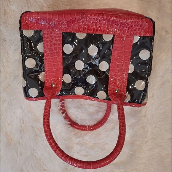 NWT 2/$15 Lunch Bag Thermal Monogram S Polka Dot - Picture 5 of 13